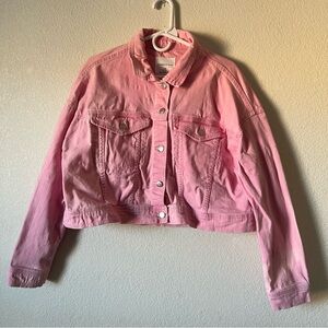 Celebrity pink jean jacket